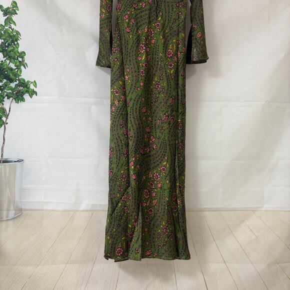 Veronica Beard  Gemma Printed Stretch Silk-Blend Maxi Dress - Picture 10 of 14